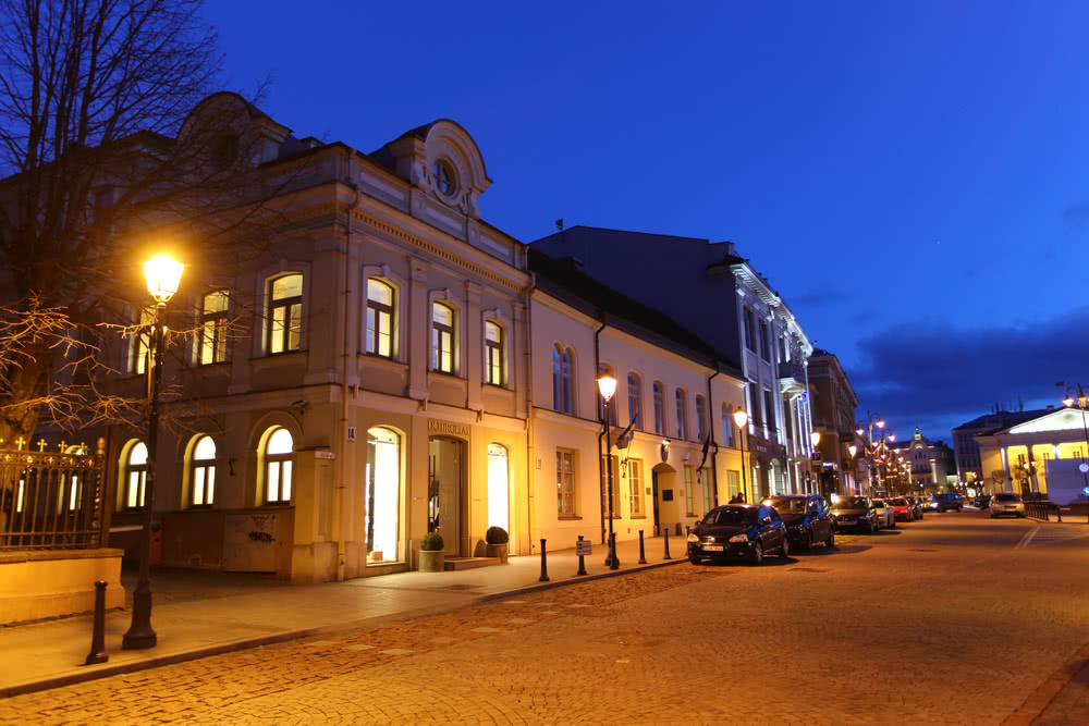 Vilnius, Innenstadt bei Nacht