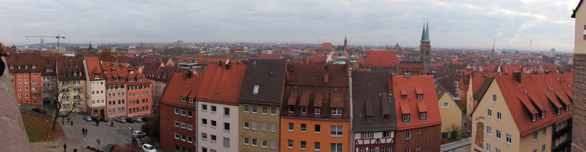 Panorma Nürnberg von der Burg aus aufgenommen