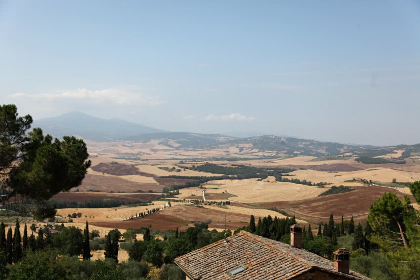 Pienza - Aussicht auf dem Monte Amiata