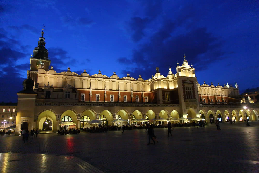 Krakau bei Nacht