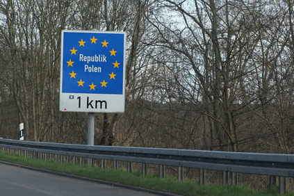 Polen - EU Schild - Autobahn