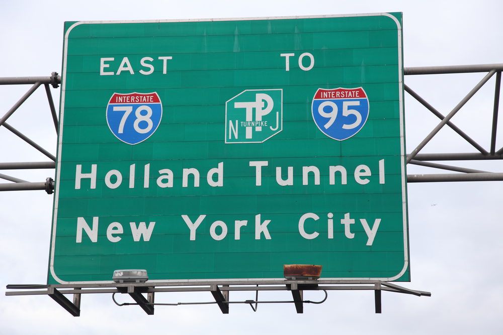 Holland Tunnel, neben dem Washington Tunnel eine Möglichkeit nach Manhtten zu gelangen